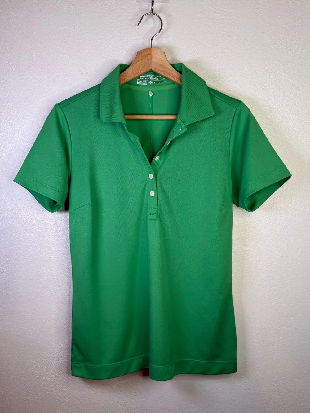 Nike Golf Tour Performance Women's Dri-Fit Green Victory Golf Polo Size Medium